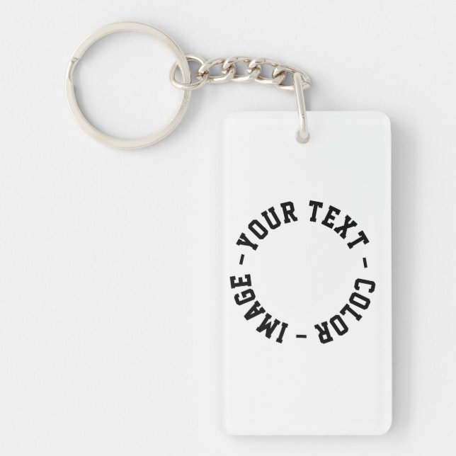 Make It Your Own Acrylic Rectangle Key Ring (Front)
