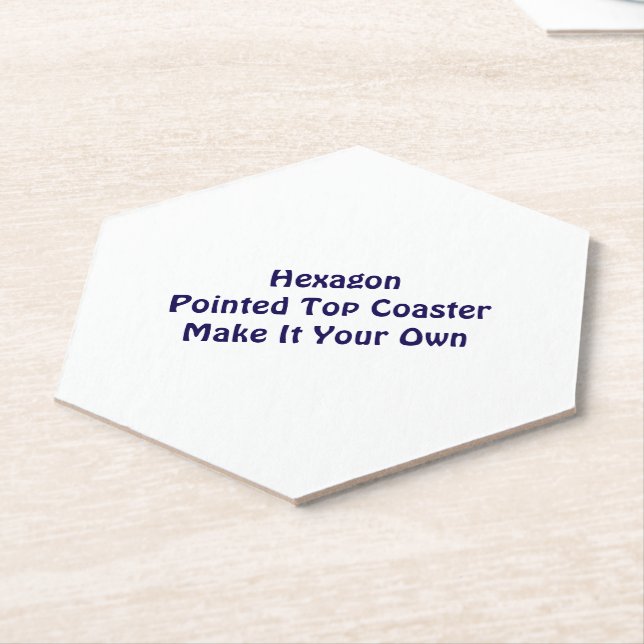 Make It Your Own Hexagon Pointed Top Paper Coaster (Angled)