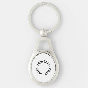Make It Your Own Oval Metal Keychain