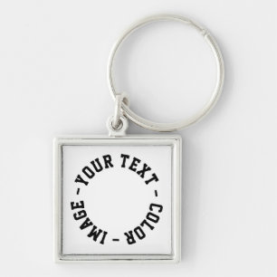 Make It Your Own Premium Square 1.375" l x 1.375" Key Ring