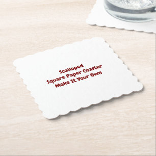 Make It Your Own Scalloped Square Paper Coaster