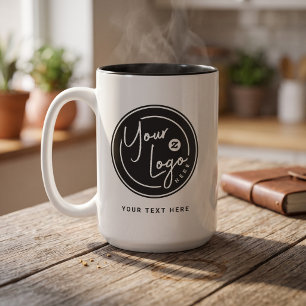 Make It Yours Custom Company Logo Two-Tone Coffee Mug