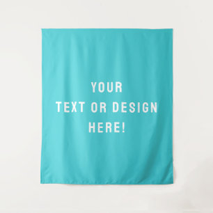 Make It Yours – Large Custom Cyan Blue Tapestry