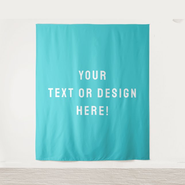 Make It Yours – XL Custom Cyan Blue Tapestry (Front)
