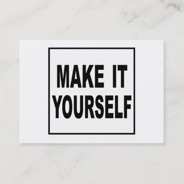 Make It Yourself Custom Business Cards (Front)
