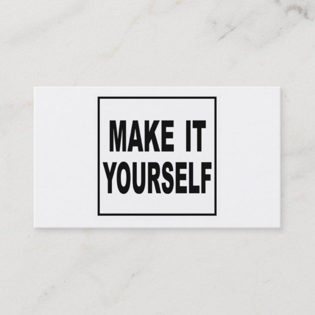 Make It Yourself Custom Classic Business Cards (Front)