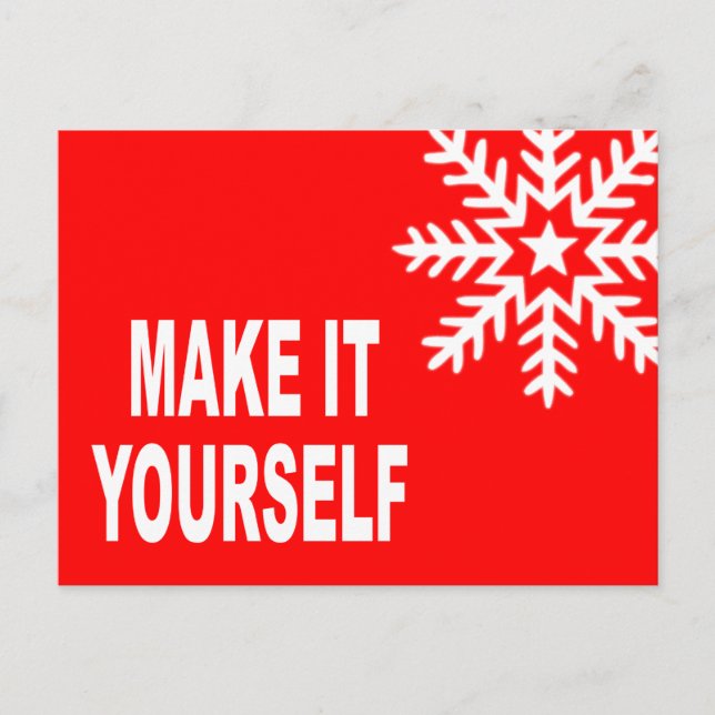 Make It Yourself Postcard Invitation (Front)