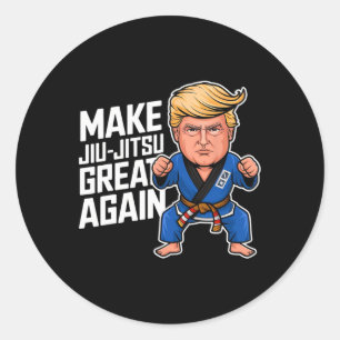 Make Jiu-jitsu Great Again Funny Trump  Classic Round Sticker