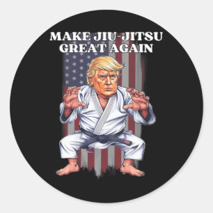Make Jiu-jitsu Great Again Trump Republican Bjj Us Classic Round Sticker