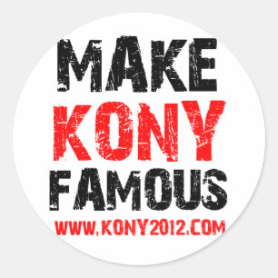 Make Kony Famous - Kony 2012 Classic Round Sticker