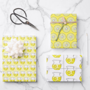 Make Lemonade Lemon Ade Pitcher Citrus Fruit Drink Wrapping Paper Sheet