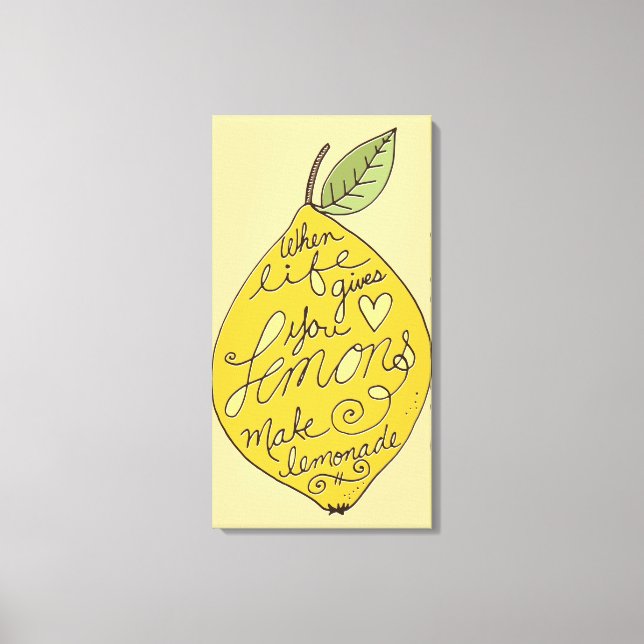 Make Lemonade Lemon Canvas Print (Front)