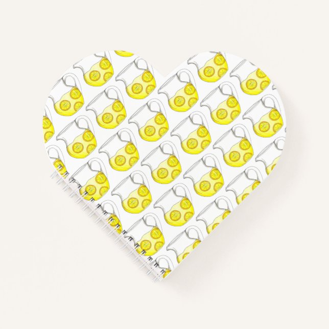 Make Lemonade Yellow Lemon Citrus Fruit Pitcher Notebook (Front)