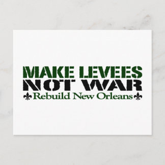 Make Levees Not War Postcard