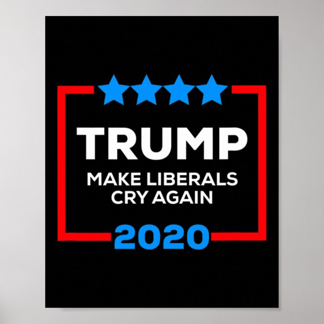 Make Liberals Cry Again Funny Pro Trump 4th Of Jul Poster (Front)