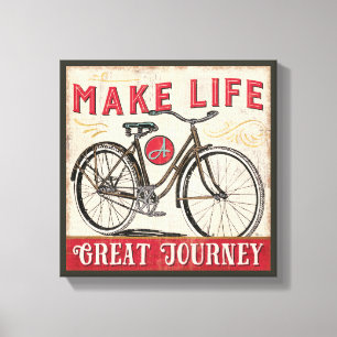 Make Life a Great Journey Quote Canvas Print