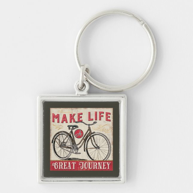 Make Life a Great Journey Quote Key Ring (Front)