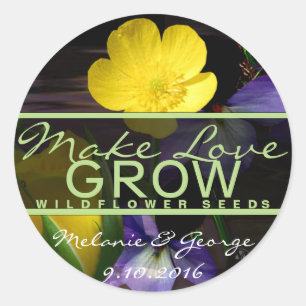 Make Love Grow Sunflower Stickers