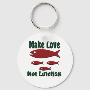 Make Love Not Lutefisk Funny Scandinavian Key Ring