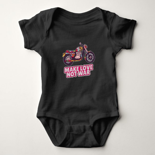 Make love not war baby bodysuit (Front)
