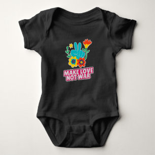 Make love not war baby bodysuit