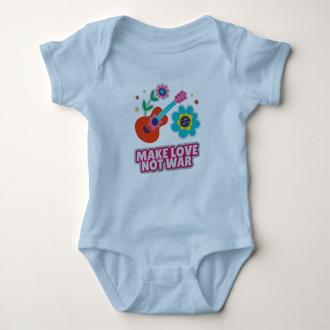 Make love not war baby bodysuit (Front)