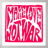 Make Love, Not War - Hippie Design for Peace