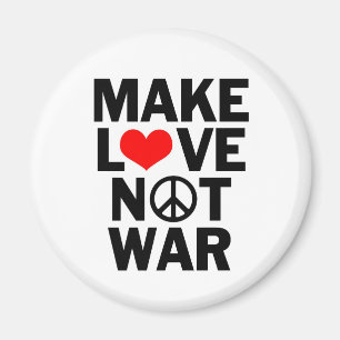 Make Love Not War Peace Magnet