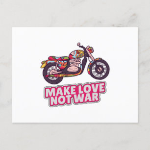 Make love not war postcard