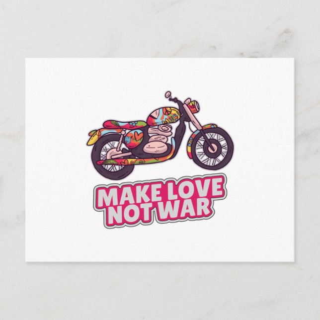 Make love not war postcard (Front)