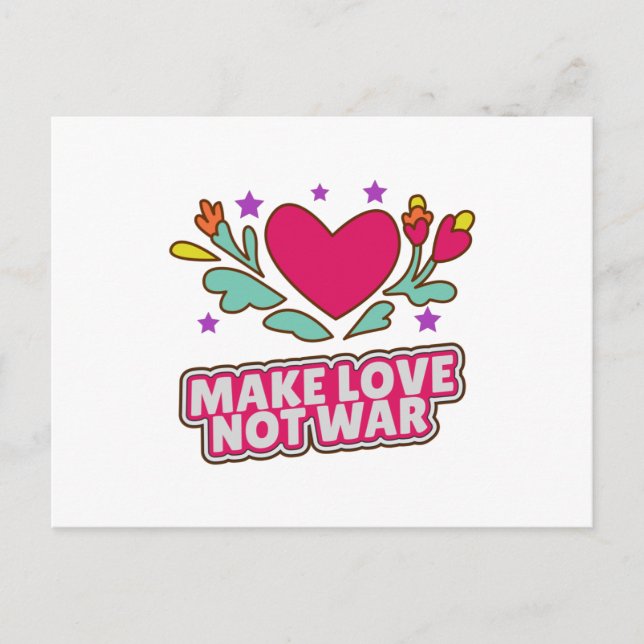 Make love not war postcard (Front)