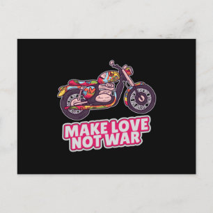 Make love not war postcard
