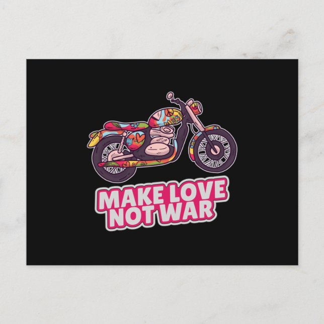 Make love not war postcard (Front)