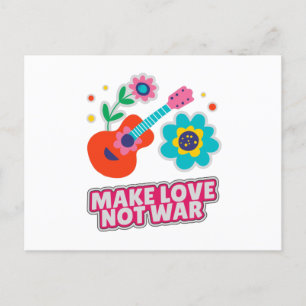 Make love not war postcard