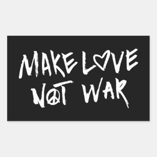 Make Love Not War Rectangular Sticker