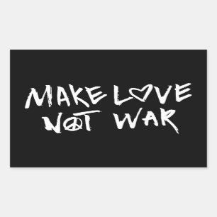 Make Love Not War Rectangular Sticker