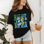 Make Love Not War Retro Hippie Floral Peace Sign Tri-Blend Shirt<br><div class="desc">Make Love Not War Retro Hippie Floral Peace Sign T-shirts features the text "Make love not war" in modern typography accented with sunflowers and daisies surrounding a world inside a peace sign. Designed by Evco Studio www.zazzle.com/store/evcostudio</div>