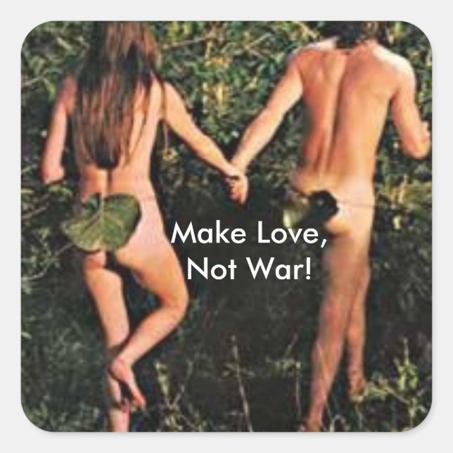 Make Love, Not War! Sticker (Front)