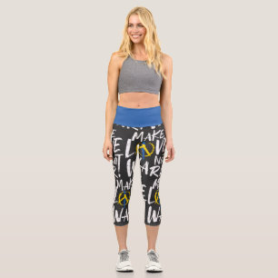 Make Love Not War Support Ukraine Capri Leggings