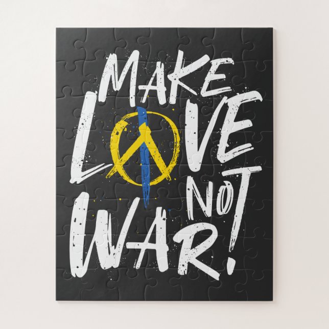 Make Love Not War Support Ukraine Jigsaw Puzzle (Vertical)