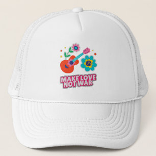 Make love not war trucker hat
