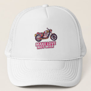 Make love not war trucker hat