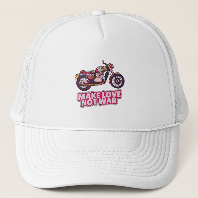 Make love not war trucker hat (Front)