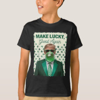 Make Lucky Great Again Trump Blowing Bubble Gum Ir
