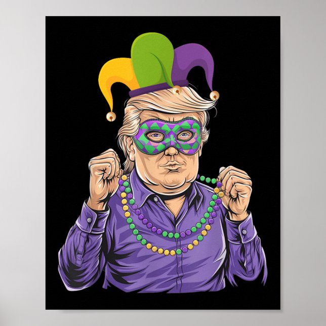 Make Mardi Gras Great Again Fun Mardi Gras Men Wom Poster (Front)