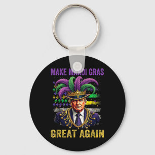 Make Mardi Gras Great Again Funny Mardi Gras Trump Key Ring