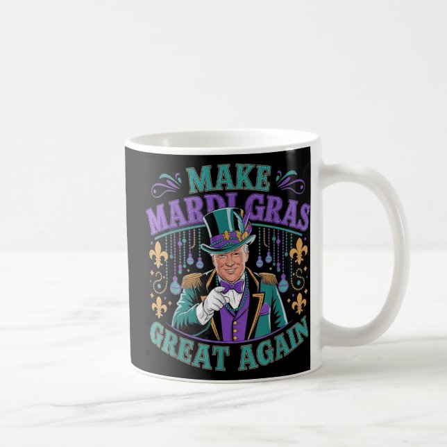 Make Mardi Gras Great Again Funny Parade Costume H Coffee Mug (Right)