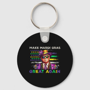 Make Mardi Gras Great Again Shirt Men Women  Key Ring
