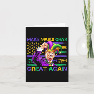 Make Mardi Gras Great Again Us Flag Trump Mardi Gr Card