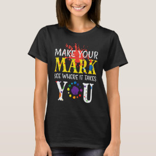 Make Mark Paint Splash International Dot Day Kids  T-Shirt